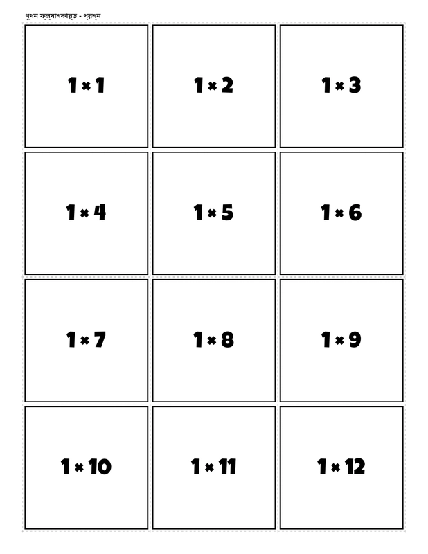 Multiplication Flashcards Preview