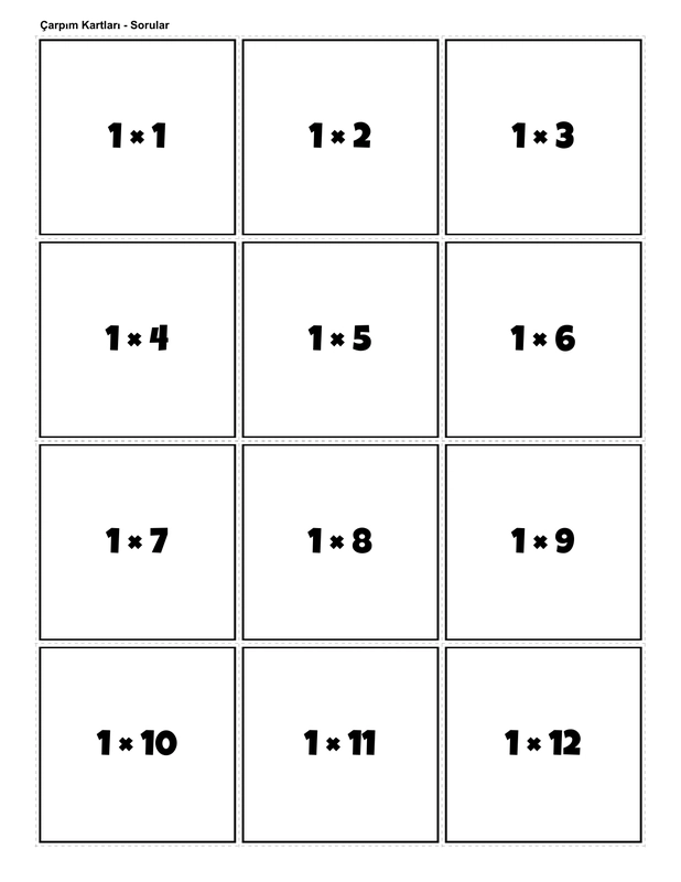 Multiplication Flashcards Preview